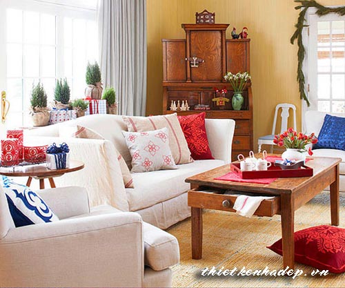 33 mẫu trang trí nội thất phòng khách đẹp nhất cho giáng sinh